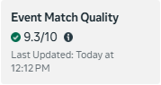 Meta Events Manager: Event Match Quality score 9.3 out of 10